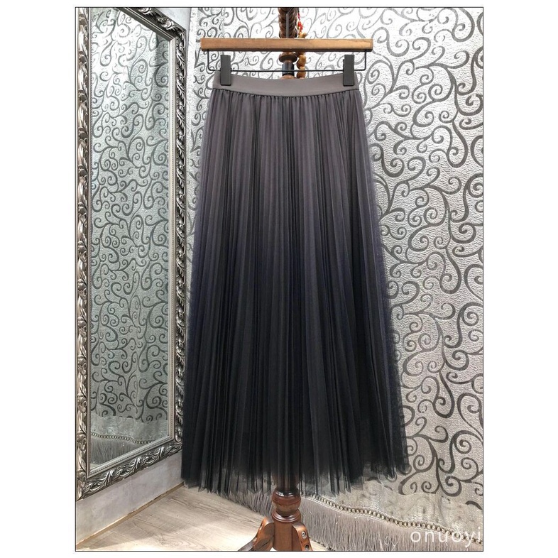 Chân váy loang xếp li công chúa quảng châu dáng dài