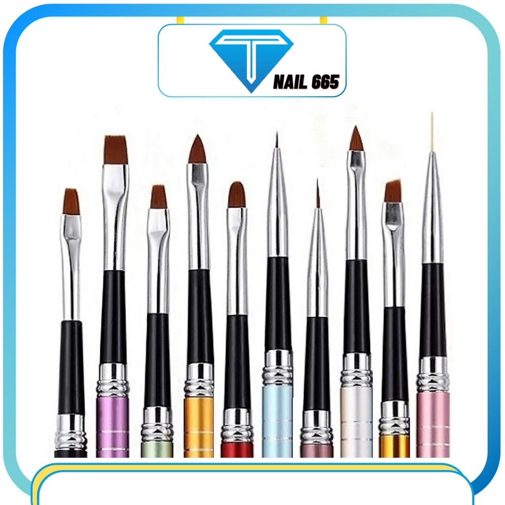Cọ vẽ móng tay , Bộ cọ nail 10 cây chuyên dụng
