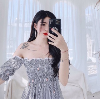 ĐẦM SỌC TRỄ VAI NHÚN CHỈ