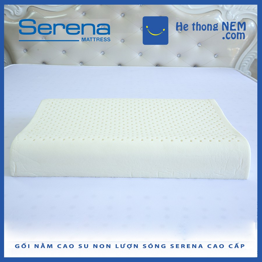 T1 Gối Nằm Cao Su Non Lượn Sóng SERENA Cao Cấp Gối Cao Su Non Cho Người Lớn - Hệ Thống Nệm