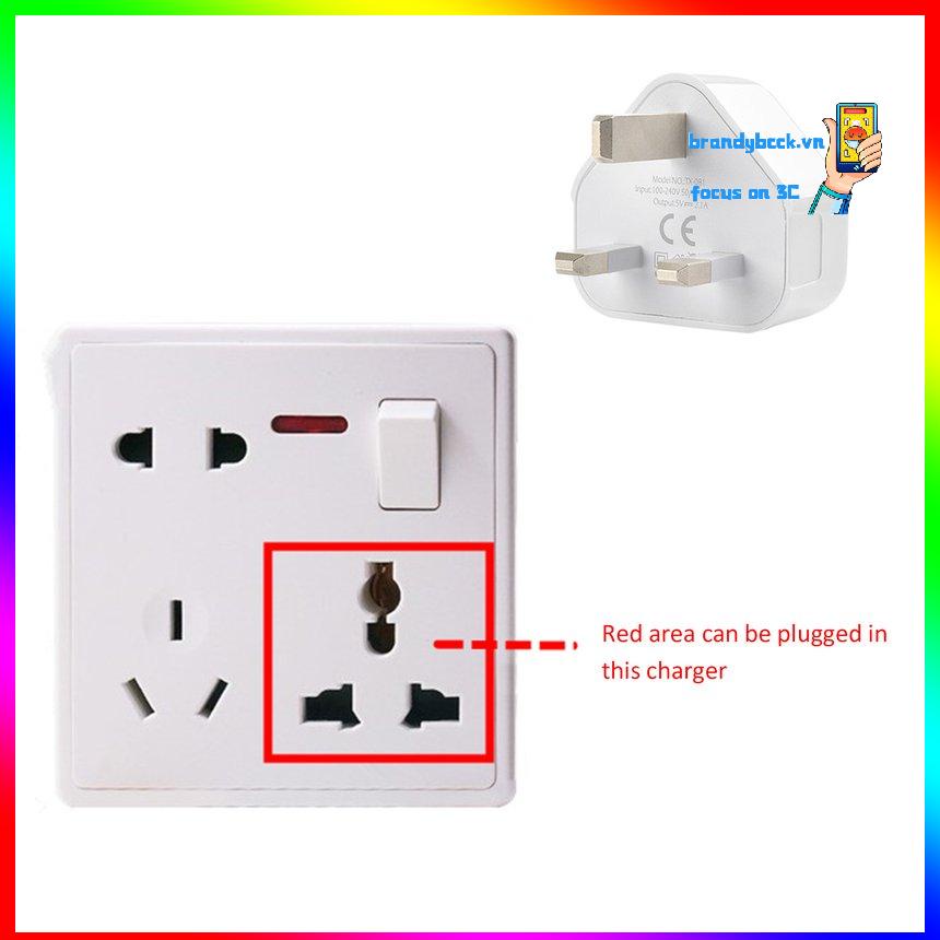 Bộ chuyển đổi nguồn cắm 3 chân cắm tường của Vương quốc Anh Bộ sạc nguồn với cổng USB cho điện thoại