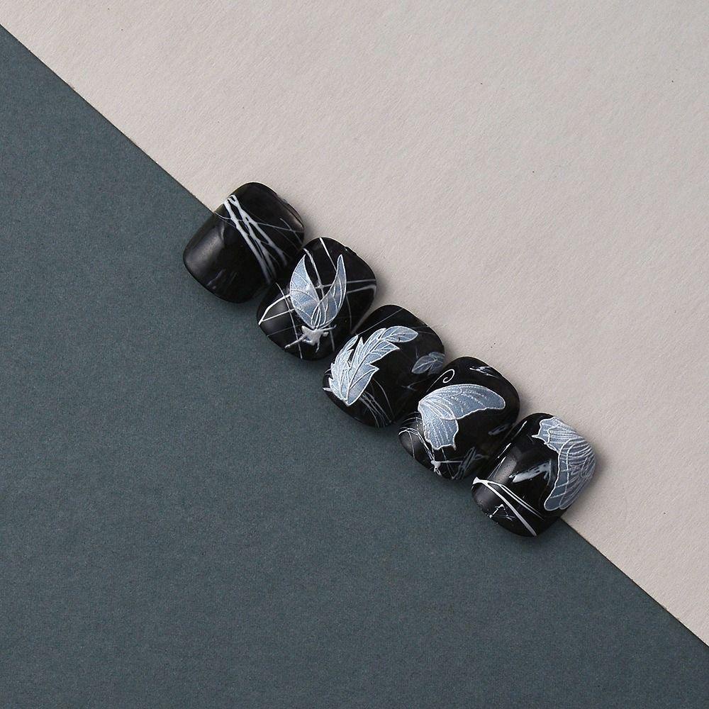 Miếng Dán Trang Trí Móng Tay Hình Cánh Bướm / Hoa Hồng Tự Nhiên DIY