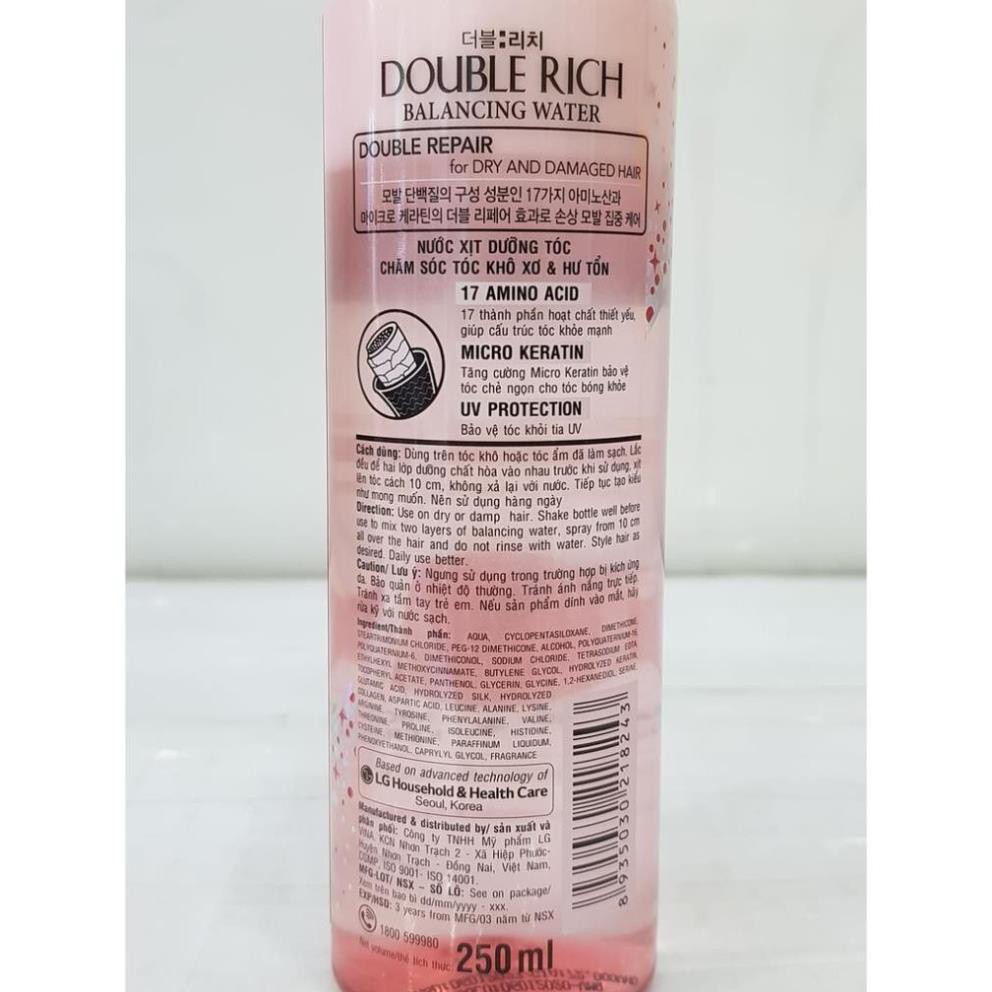 Nước Xịt Dưỡng Tóc Double Rich 250ml