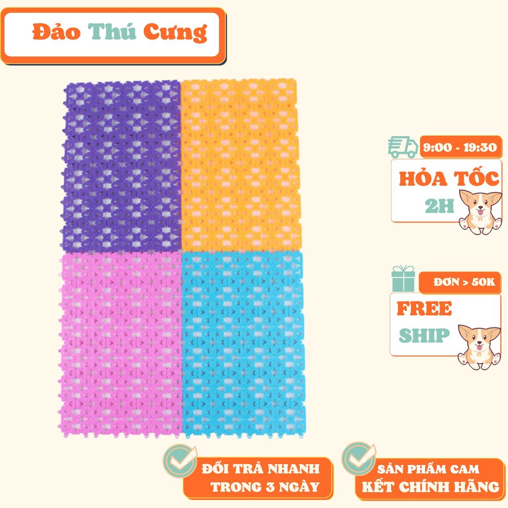 Tấm Nhựa Lót Sàn &amp; Chuồng Chống Lọt Chân Cho Chó Mèo