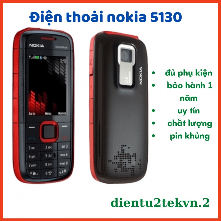 Điện thoại nokia 5130 XpressMusic main zin chính hãng kèm pin và sạc-Bảo hành 12 tháng