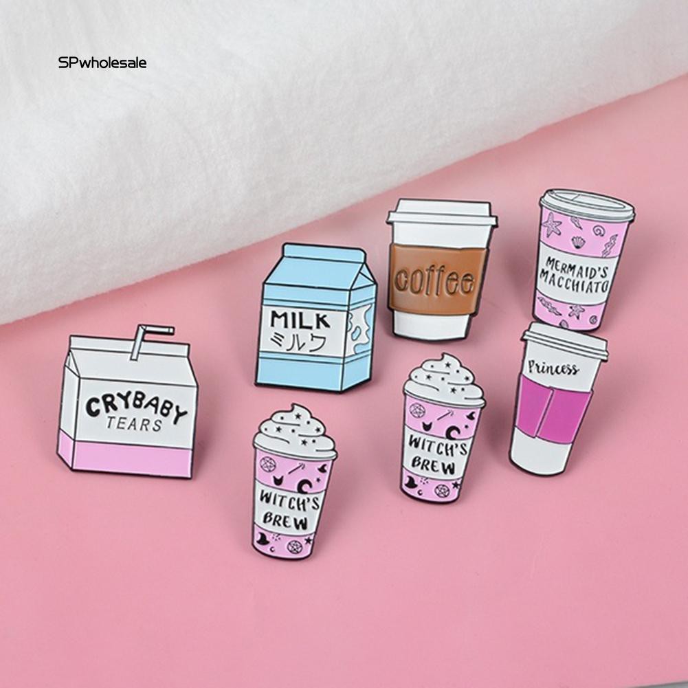 SPwholesale| Huy hiệu cài áo hình tách cà phê hoạt hình ngộ nghĩnh
