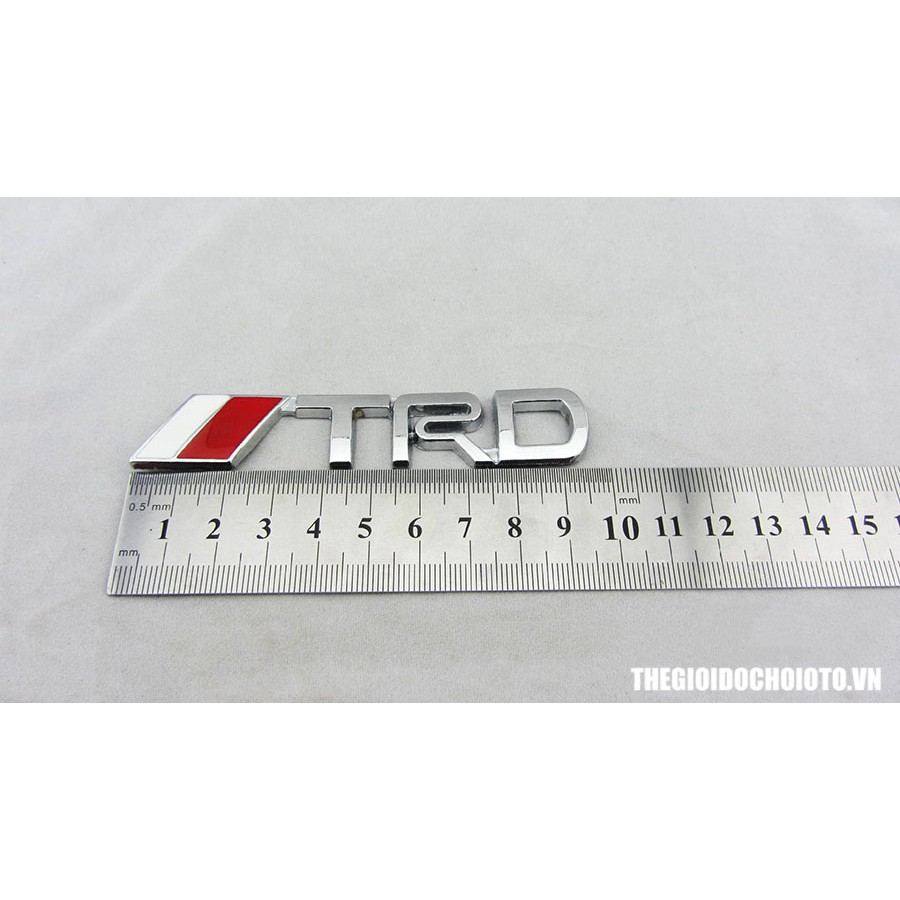 Decal Tem Chữ Nổi Kim Loại TRD Dán Trang Trí ô Tô MS-138