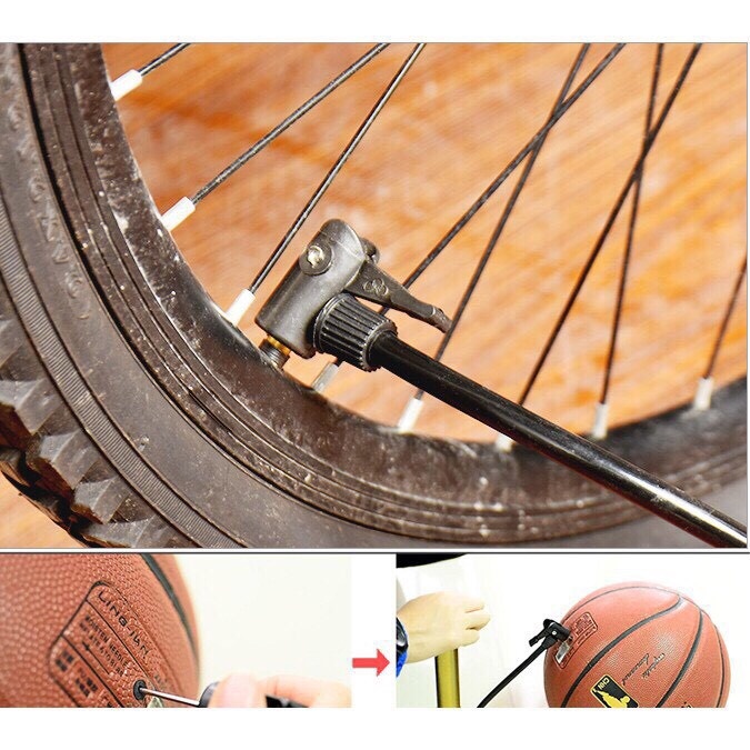 Bơm cầm tay đa năng  bơm banh cầm tay chất liệu hợp kim nhôm- Tâm An Sports