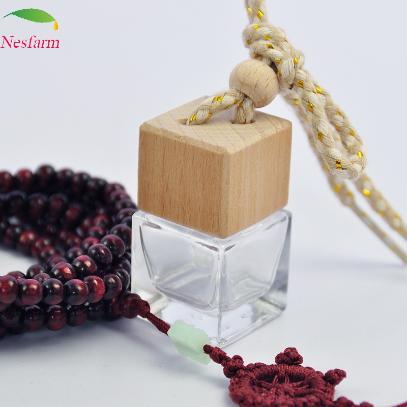Lọ đựng tinh dầu treo xe ô tô, sỉ lọ vuông đựng tinh dầu treo xe LV1
