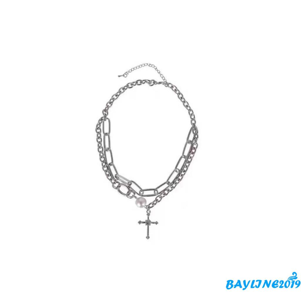 Dây chuyền hợp kim mặt hình thánh giá đính đá sành điệu cho nữ