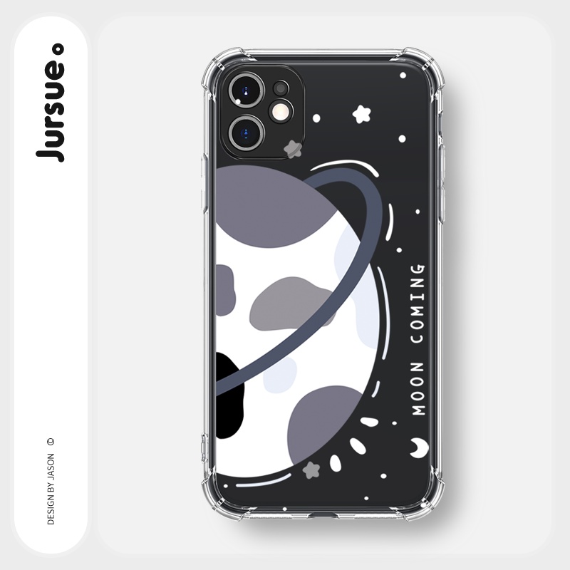 Ốp lưng JURSUE mềm hình cặp đôi dễ thương đẹp cho iPhone 13 12 11 Pro Max SE 2020 X XR XS ip 8 7 6 6S Plus kute Y150