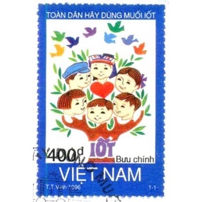 Tem sưu tập MS 742 Tem CTO Việt Nam Toàn dân hãy dùng muối Iốt 1996