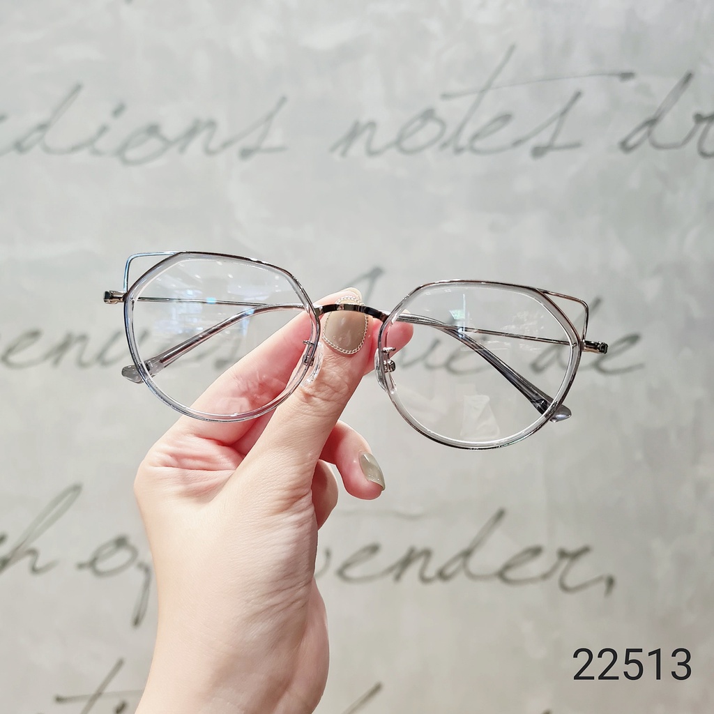 Gọng kính tròn nam nữ LILYEYEWEAR chất liệu nhựa cứng cáp thanh nhẹ màu sắc phong phú dễ đeo 22513