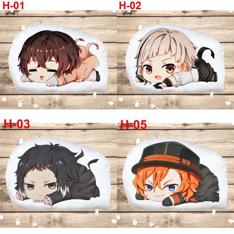 gấu ôm Bungou stray dog 2 mặt ảnh 22-50cm/ Gối ôm ngủ bungou stray dog