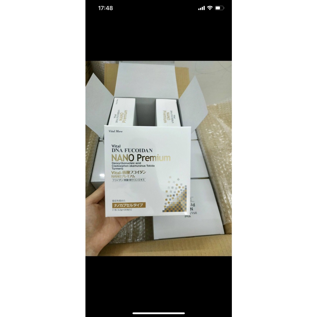 Vital DNA Fucoidan Nano Premium 30 gói - hỗ trợ điều trị ung thư
