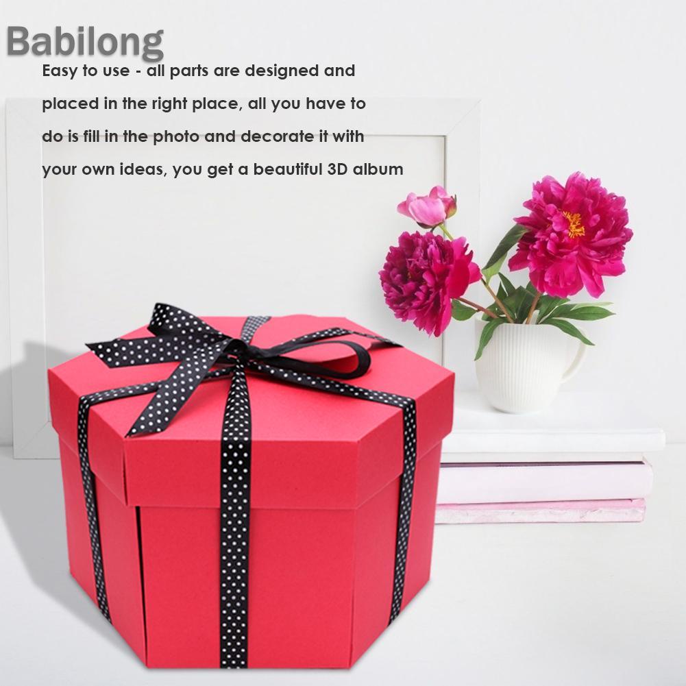 Hộp đựng ảnh hình lục giác sáng tạo làm tặng quà DIY