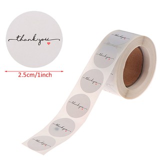 Cuộn 500 Miếng Dán Tròn Thank You Size 1 in
