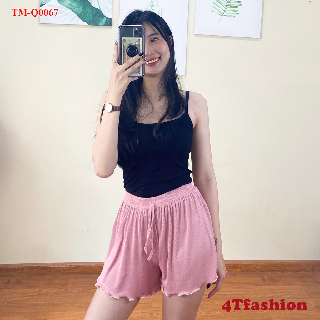 Quần đùi short nữ 4T Fashion  - quần sooc nữ mùa hè chất len tăm lạnh loại 1 siêu mềm mịn mát