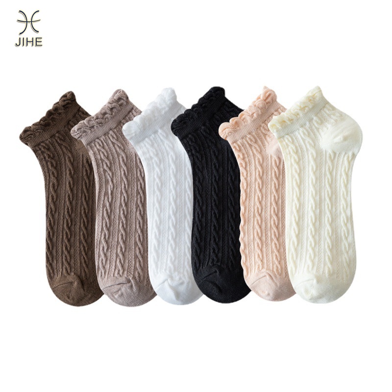 Vớ cotton Cổ Ngắn Thiết Kế Dễ Thương Cho Nữ