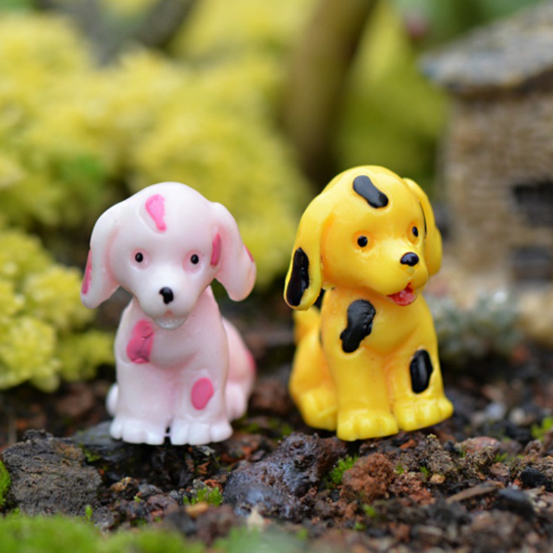 1 Tượng Chó Đốm Mini Trang Trí Vườn Cây Bonsai