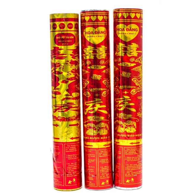 Pháo giấy kim tuyến dài 60CM   dùng cho dịp tết , khai trương , lễ hội , cưới hỏi .