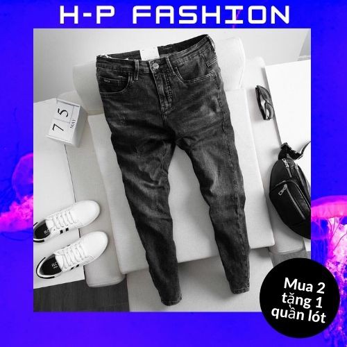 Quần Jean Nam Trơn 🔵 𝐅𝐑𝐄𝐄 𝐒𝐇𝐈𝐏 🔵 Quần Bò Nam Đẹp Co Giãn Thời Trang Hpfashion - Qjnhp04