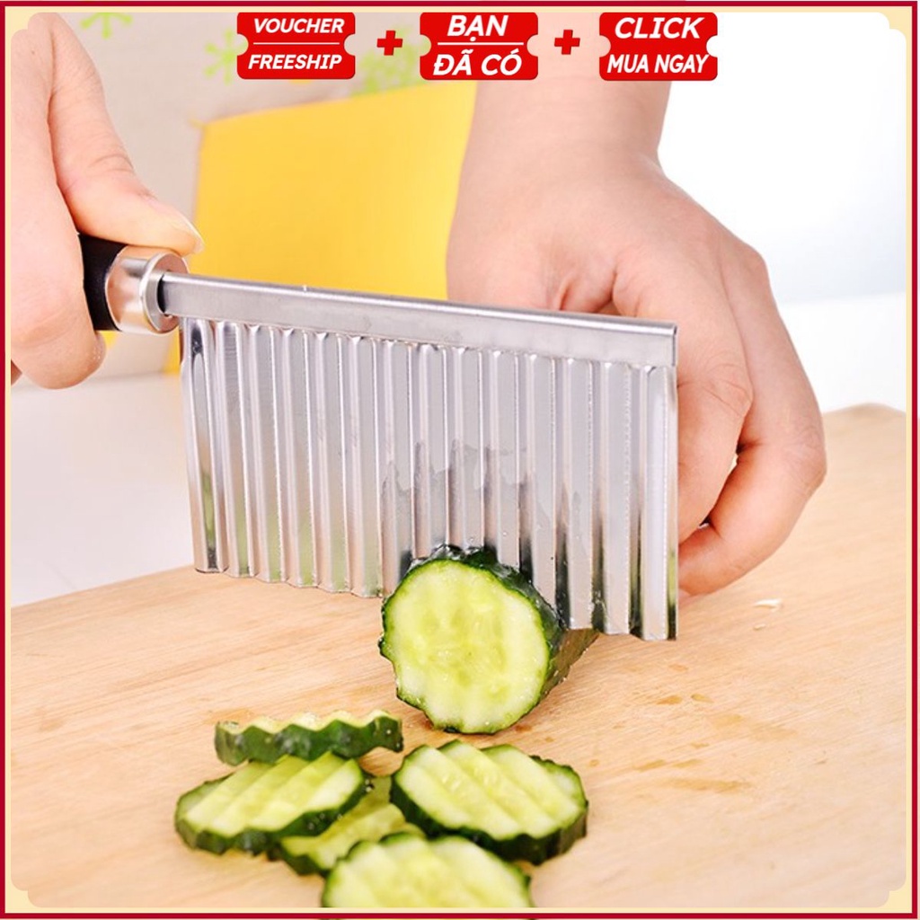 Dao Cầm Tay Nhà Bếp Cắt - Gọt Khoai Tây - Thái Cắt Củ - Quả Kiểu Sóng