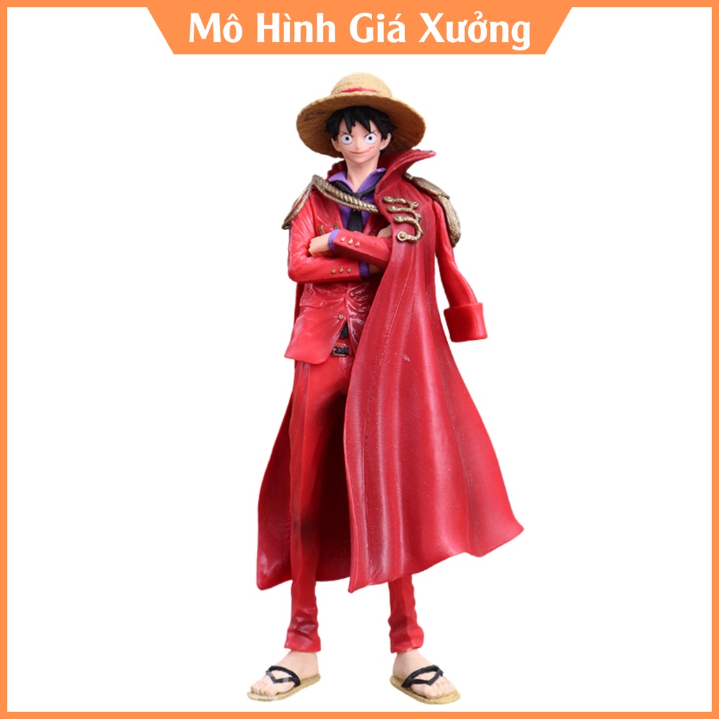 Mô hình One Piece luffy mũ rơm áo choàng đỏ bản kỉ niệm 20 năm cao 25cm , figure mô hình one piece , mô hình giá xưởng