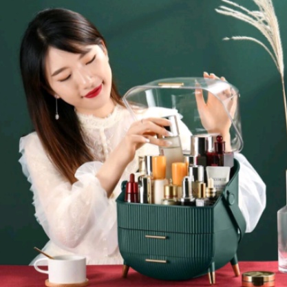 Kệ Đựng Đồ Mỹ Phẩm - Chống Bụi Chống Nước Sang Trọng Có Quai Sách Tiện Lợi Cho Chị Em