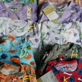 Bộ đồ cotton Carter dài tay cho bé