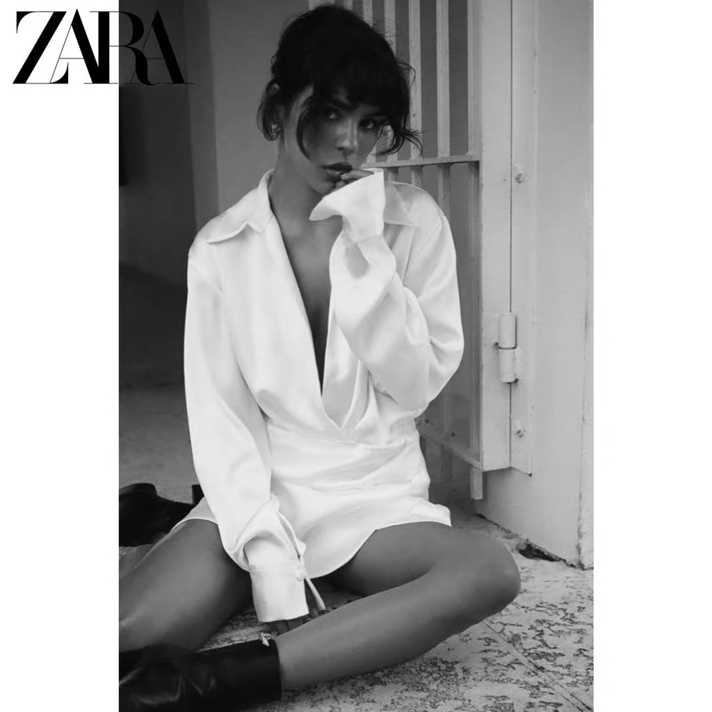 Zara Đầm Lụa satin Dáng Ngắn Thời Trang Xuân Hè Dành Cho Nữ 9492331 250