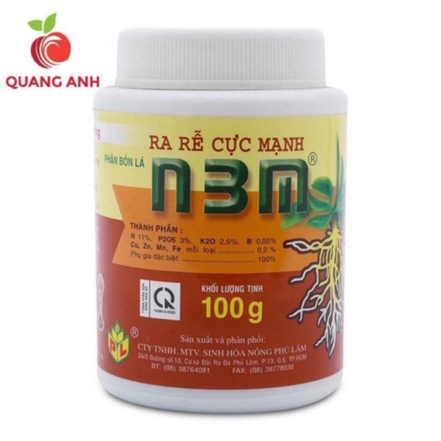 PHÂN BÓN LÁ RA RỄ CỰC MẠNH N3M - 100GR