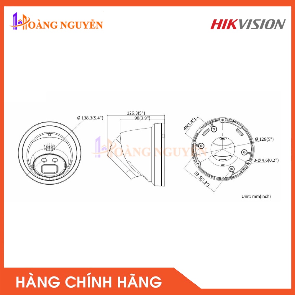 [NHÀ PHÂN PHỐI] Camera IP Dome HIKVISION DS-2CD2346G1-I 4.0 Megapixel - Tầm Quan Sát Hồng Ngoại 30m,  Chống Ngược Sáng