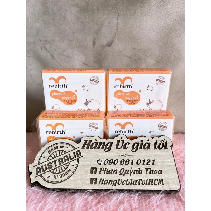 Xà bông dưỡng ẩm Úc Rebirth Goat Milk Moisturising Soap 100g