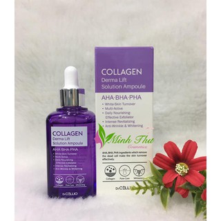 Serum Tinh Chất Dr Cellio Collagen Derma Lift Solution Ampoule 50ML Giúp Da Căng Hồng Mịn Màng