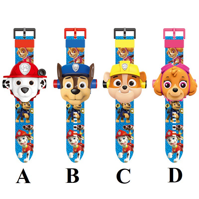 Đồng hồ chiếu hình hoạt hình Marshall Paw Patrol