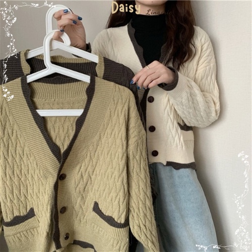 [SP Tốt,Hỏa Tốc] Áo Khoác Cardigan Len Màu Kem Áo Len Trơn Form Rộng Phong Cách Hàn Quốc - Mã AOL012