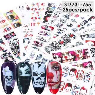 Set 24 nhãn dán phong cách Halloween độc đáo