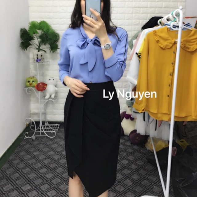 ÁO SƠ MI LỤA THIẾT KẾ SIÊU XINH (ẢNH THẬT 100%)