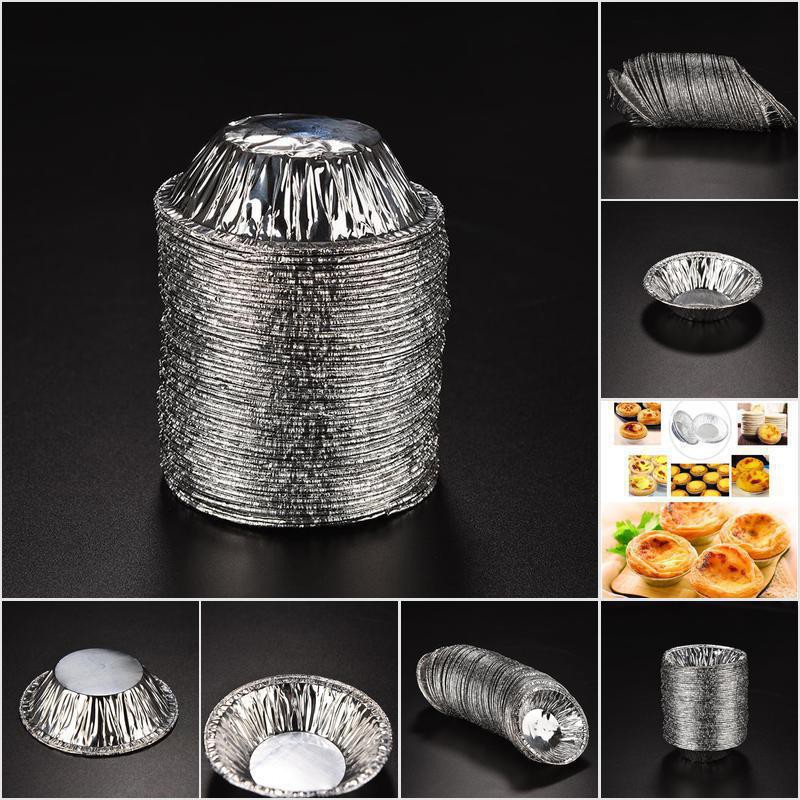 【COD•tope】50pcs Disposable Aluminum Foil Baking Cookie Muffin Cupcake Egg Tart