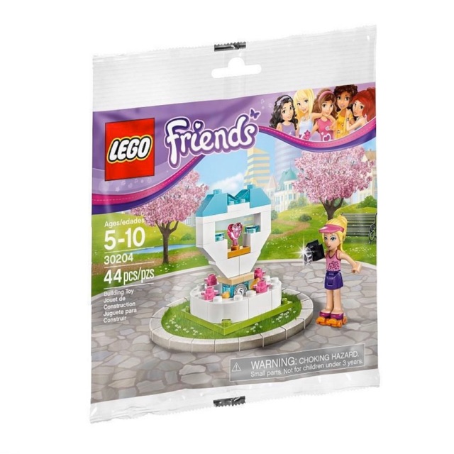 Lego UNIK BRICK 30204 Wish Fountain Polybag Túi cô bé và đài phun nước nguyện ước trong Friends chính hãng (như hình).