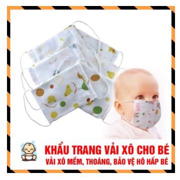 Khẩu trang vải xô cho bé SET 2 cái