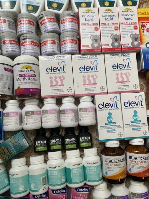 ELEVIT HỘP 100 VIÊN BAYER CHUẨN ÚC FIGO DATE XA