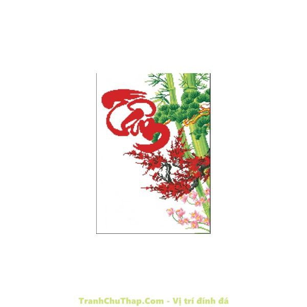 Tranh đính đá Tâm kích thước nhỏ ✅50×68 cm -️ VS079