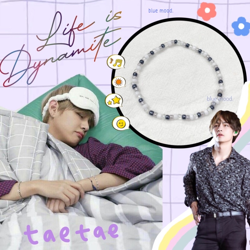 Vòng tay handmade hạt cườm Inspired V BTS