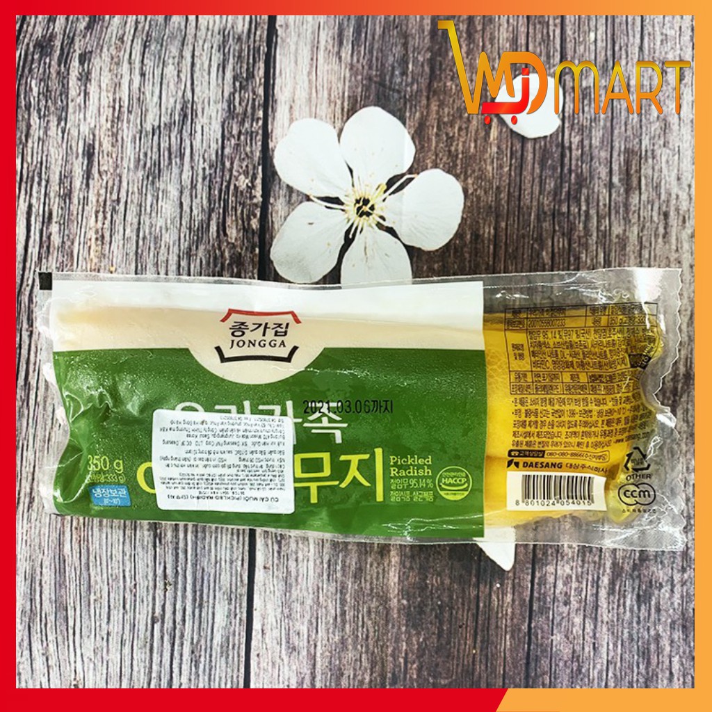 CỦ CẢI VÀNG MUỐI NGUYÊN CÂY JONGGA HÀN QUỐC TÚI 350 GR