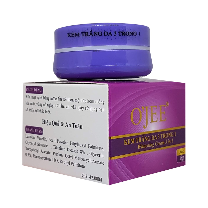 KEM TRẮNG DA 3 TRONG 1 OJEE 6G- KEM O'JEE TRẮNG DA 3 TRONG 1 6G