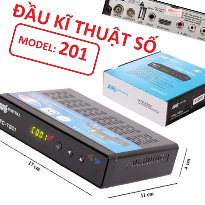 Đầu thu kỹ thuật số DVB- T2 VTC 201, xem truyền hình hơn 60 kênh, bảo hành 1 tháng