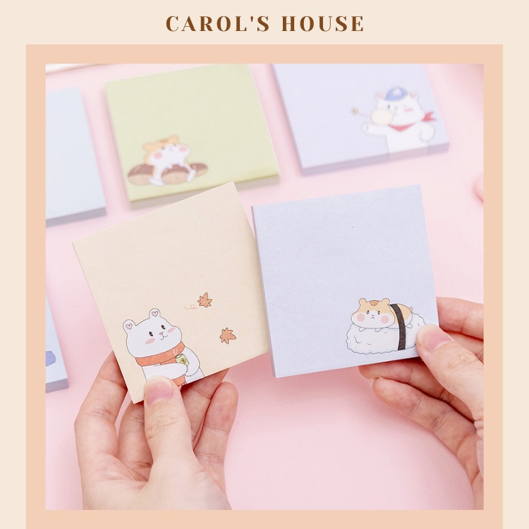 Giấy note chuột Hamster, giấy ghi chú hoạt hình dễ thương, tiện dụng