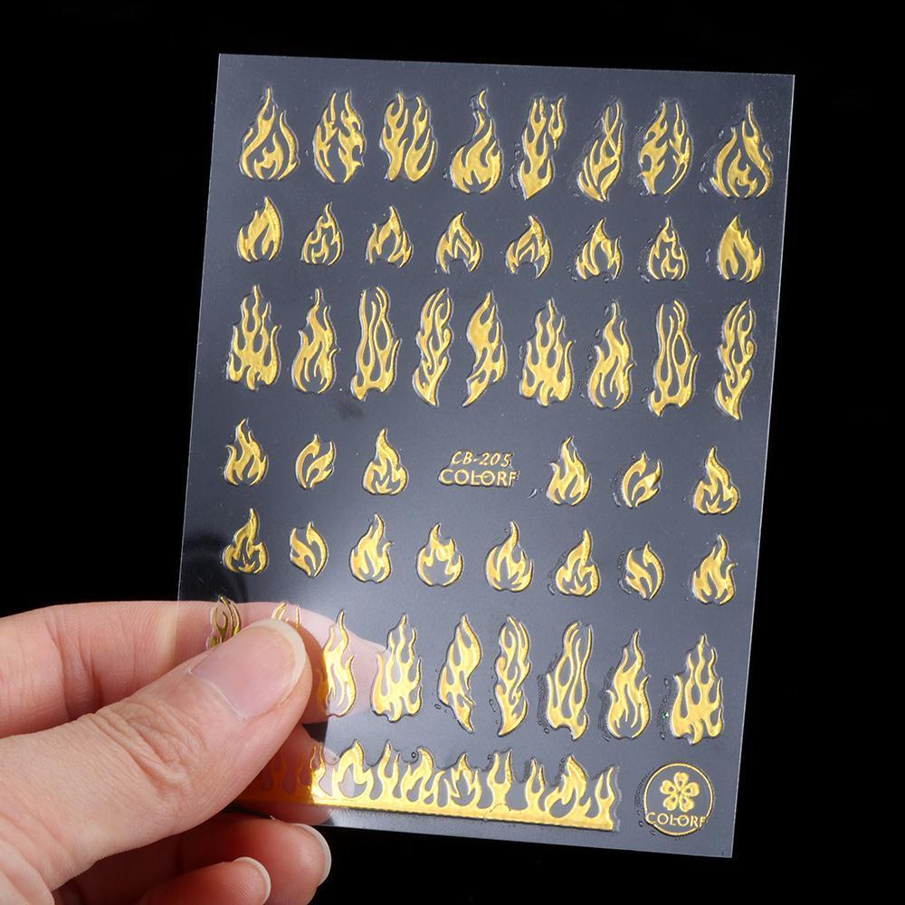 Hình Dán Trang Trí Móng Tay Họa Tiết Hoạt Hình Dễ Thương|Giấy Dán Móng Tay 3D Màu Trắng Đen